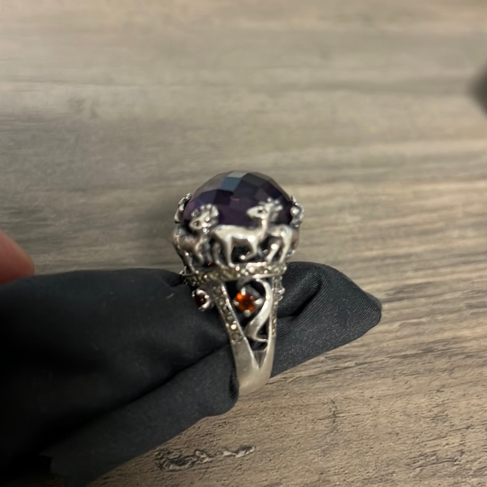925 sterling silver and amethyst ring